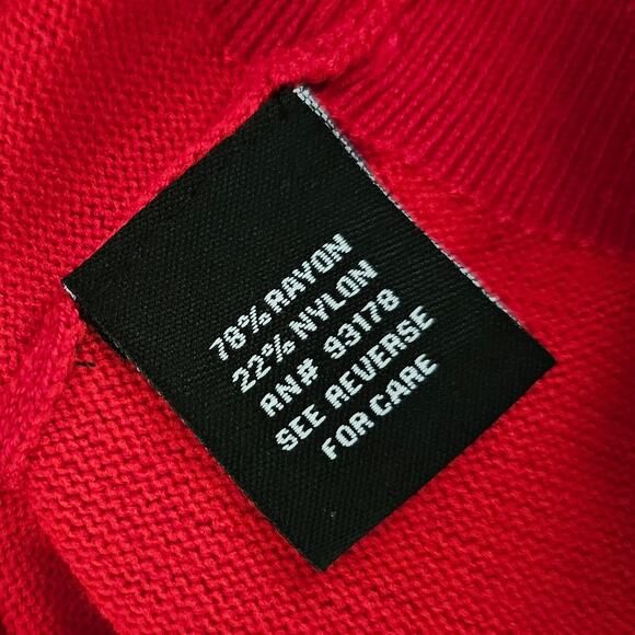 Premise Red Black Button Front Cardigan NEW - Picture 8 of 9